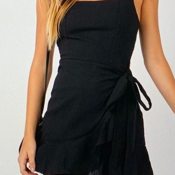 Forever 21 Dresses & Skirts - NEW CAMI SELF TIE OVERLAY WRAP LBD MINI DRESS